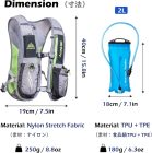 TRIWONDER Rucsac Alergare Ultralight 5.5L cu Rezervor Apă 2L - Gri