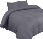 Set lenjerie de pat din microfibră Utopia Bedding, 3 piese, gri, 155 x 220 cm