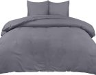 Set lenjerie de pat din microfibră Utopia Bedding, 3 piese, gri, 155 x 220 cm