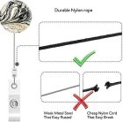 Portcard retractabil cu clip, model Marmură Neagră - NNAKAPAKA, set de 3 bucăți
