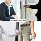Portcard retractabil cu clip, model Marmură Neagră - NNAKAPAKA, set de 3 bucăți