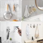 Set suporturi de ras din inox impermeabil - 4 bucăți autoadezive, argintiu