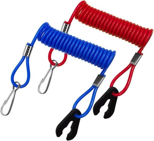 Set de 2 Șnururi/Lanyard-uri Universale de Siguranță Roșu și Albastru pentru Chei