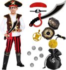 Costum de pirat Tacobear pentru băieți - Set complet cu accesorii, pentru 4-10 ani