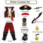 Costum de pirat Tacobear pentru băieți - Set complet cu accesorii, pentru 4-10 ani