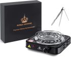 Încălzitor electric pentru cărbune de narghilea Noble Hookah 1000W, cu grătar și clește.