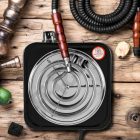 Încălzitor electric pentru cărbune de narghilea Noble Hookah 1000W, cu grătar și clește.