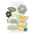 Set de agrafe de păr cu model floral și animăluțe Petunny pentru fetițe, 2 buc.
