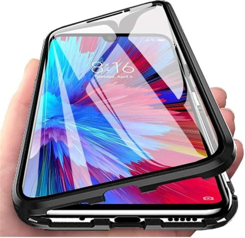 Husă magnetică Xiaomi Redmi Note 11 Pro 5G, protecție 360°, ramă metalică, negru