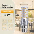 Becuri LED Philips B22 de 10W tip porumb, alb cald, pachet de 2 bucăți