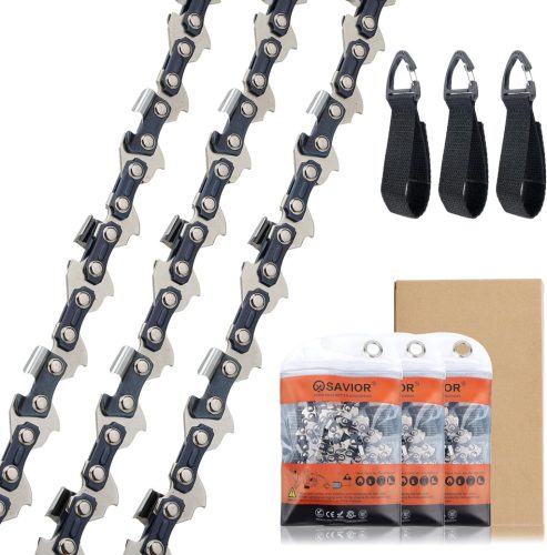 Set de 3 lanțuri de drujbă Einhell, compatibile Oregon, 35 cm, cu recul redus.