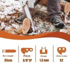 Set de 3 lanțuri de drujbă Einhell, compatibile Oregon, 35 cm, cu recul redus.