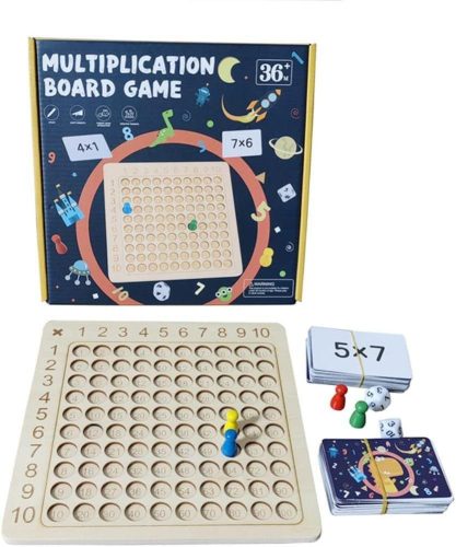 Tabelă de Înmulțire din Lemn - Joc Educativ de Matematică pentru Copii de la 3 Ani