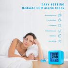Ceas Digital de Călătorie Plumeet, Albastru: Ecran Mare, Alarmă, Calendar, Lumină