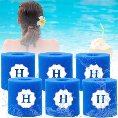 XIAOBUDIAN Tip H, set de 6 bureți de filtrare lavabili pentru piscină