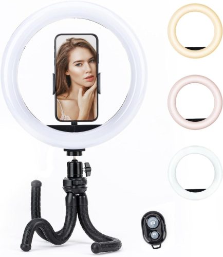 TikTok Ring Light 10" Lampă LED Circulară cu Stativ și Telecomandă