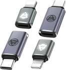 Set adaptor încărcare rapidă iPhone 15: 35W Lightning-USB C + 20W USB C-Lightning, cu suport CarPlay